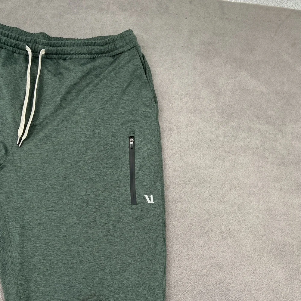 Vuori Sunday Performance Jogger Pants Men 2XL Heather Green High Rise Drawstring